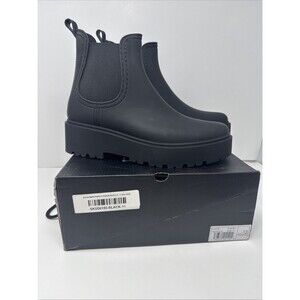 Shu Shop Women Winnie Chunky Platform Boots Sand NEW Womens Size 11 Black